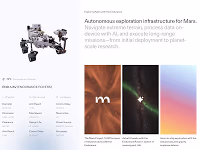 A stunning information page exploring