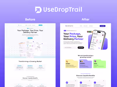 UseDropTrail UX and Logo Redesign Project