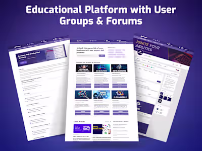 Educational Platform with User Groups & Forums