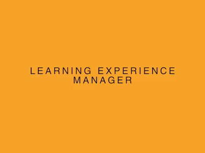 Learning Experience Manager