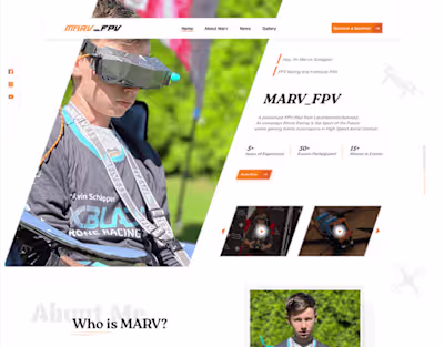 MARV_FPV — Personal Website (Figma → Elementor)
