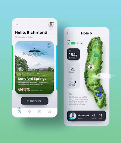 UI Design - Golf Course App
