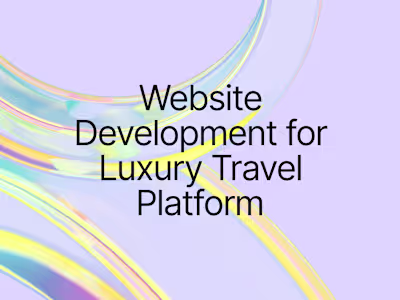 Website Development for Luxury Travel Platform