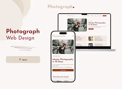 Photograph - Landing Page Design