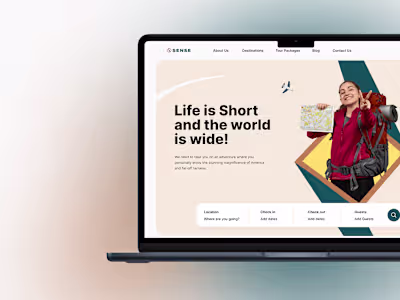 Sense: Uncover Your Travel Desires - Landing Page UI :: Behance