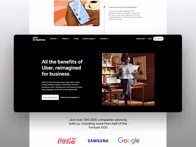 Uber for Business Framer Website Redesign