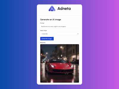 Adneta - Image Generation AI