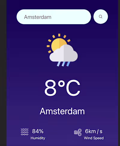Fully working weather app 