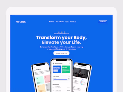 FitFusion Landing Page