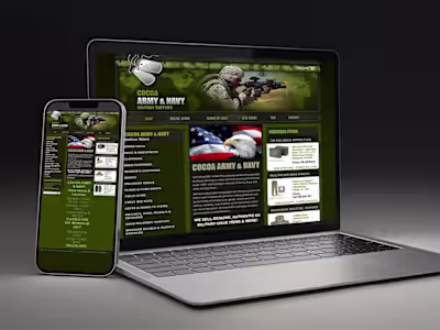 COCOA ARMY NAVY | 2004 | Expression Engine CMS, E-commerce, CSS