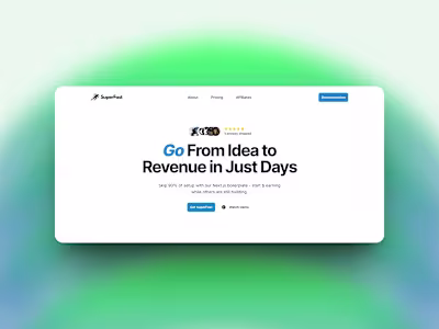 Go From Idea to Revenue in Just Days