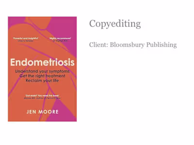 Copyediting for Bloomsbury Publishing