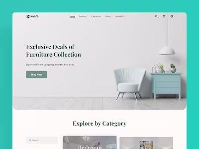 InWood - Furniture Store | eCommerce |  UX/UI Design