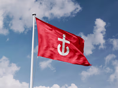 Anchor of Faith – Flag Mockup of My Logo