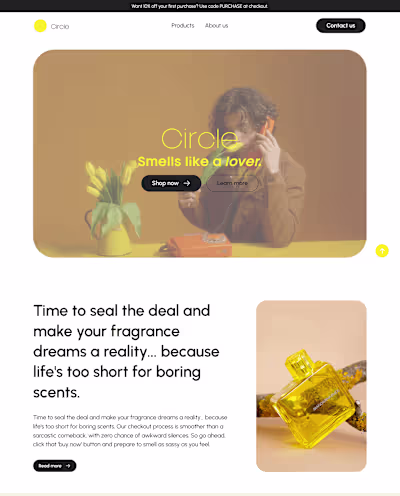 Circle Perfume - Website Design :: Behance