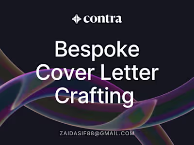 Bespoke Cover Letter Crafting