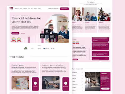 Financial Service Agency Landing Page Design