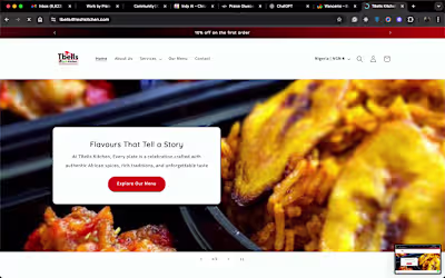 TBells Kitchen | Shopify Website Development I built and lau...
