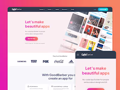 GoodBarber Portal Redesign