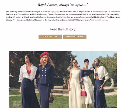 Ralph Lauren | Marketing Content
