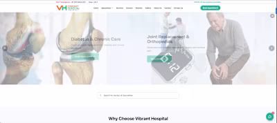 Interactive Website Redesign for Vibrant Hospital