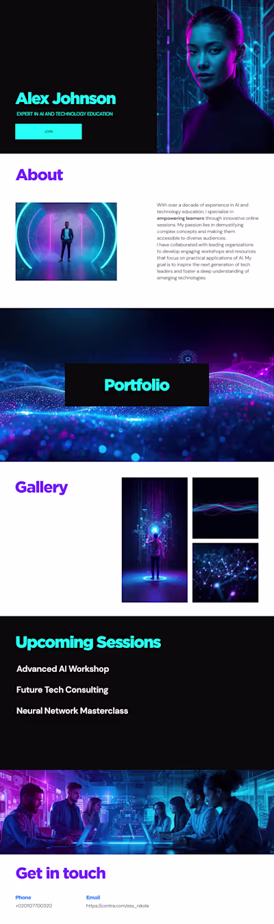 Technology & Artificial Intelligence Website Design