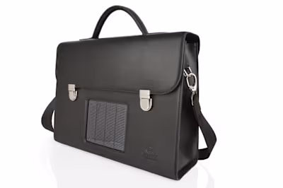 Solar bag that charges mobile devices on-the-go