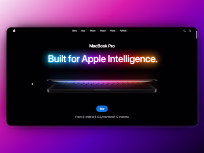 Interactive 3D Landing Page Development