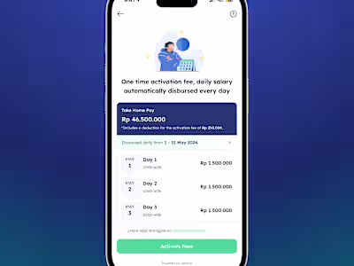 Redesigning the Setlary's Daily Auto Salary Cash-Out Experience