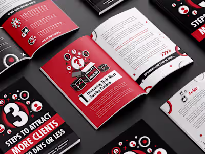 E-BOOK Design • "3 STEPS TO ATTRACT MORE CLIENTS" on Behance