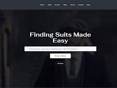 Search For Suits | Complete Web Development