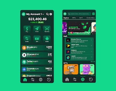 Web3/Crypto Mobile App Design