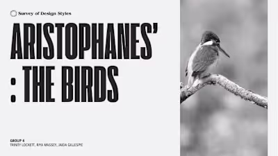 Aristophanes' The Birds Design Project