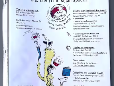 Amy's Resume- Dr. Suess Style