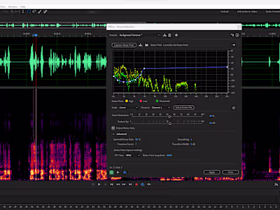 Audio editing and noise reduction for enhanced and clean audio