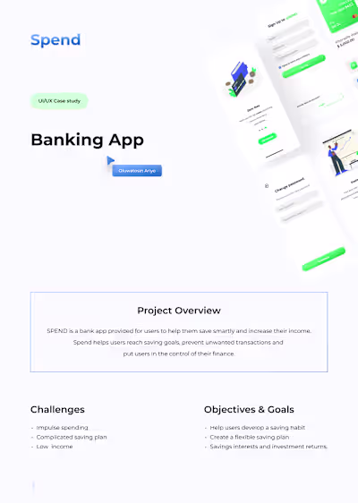 SPEND BANK APP on Behance