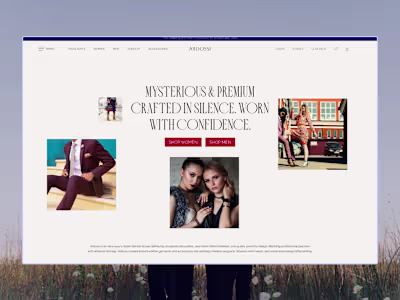 UX Design for ARDOSSI : Luxury Fashion Brand