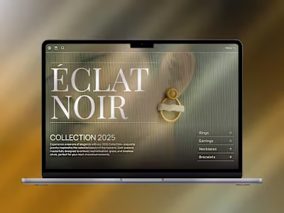 Éclat Noir Website Design
