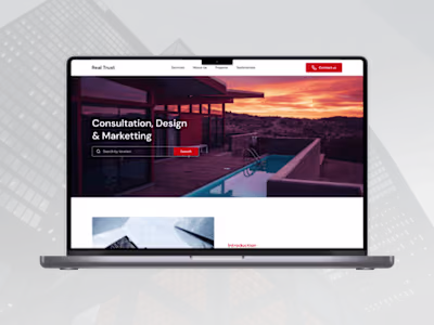 Real Trust Website Landing Page Design