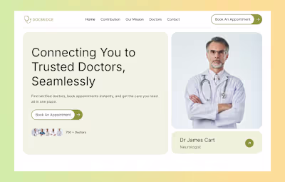 Healthcare Platform Landing Page Design