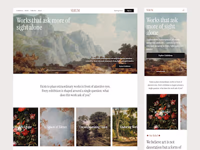 Verum - Art Gallery Landing