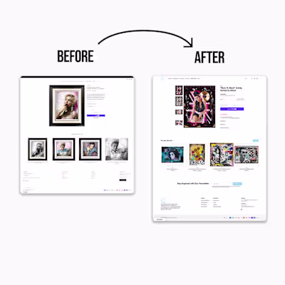 before and after art gallery