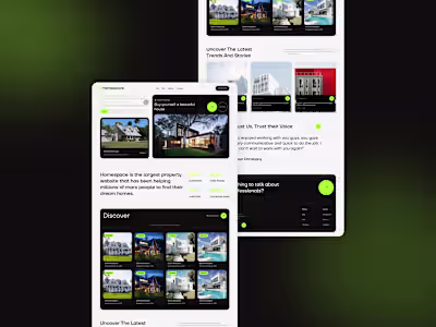 Innovative Real Estate Landing Page Design for Homespace