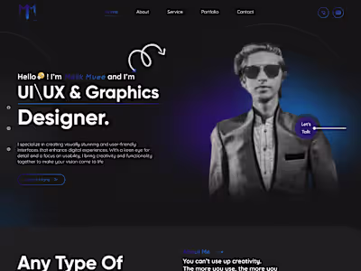 Personal Portfolio Website UI Design