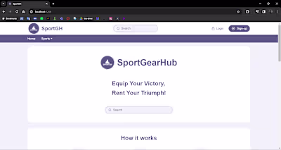 SportGH - P2P sport equipment renting