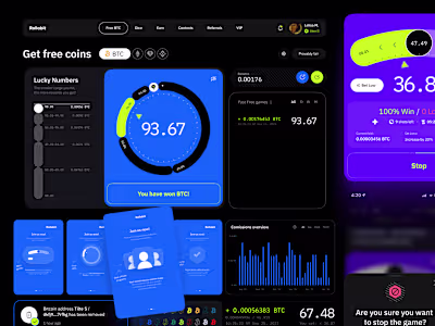 Futuristic Crypto Gambling Web App UX/UI
