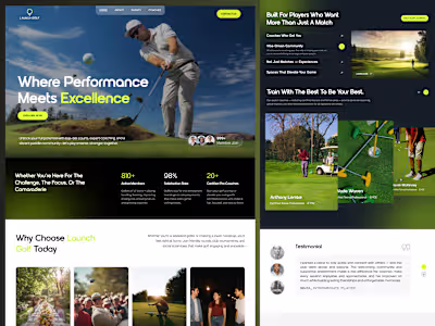 Designed a modern, high-converting golf