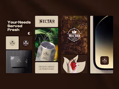 Nectar’s branding focuses on freshness, purity, and nature-d...