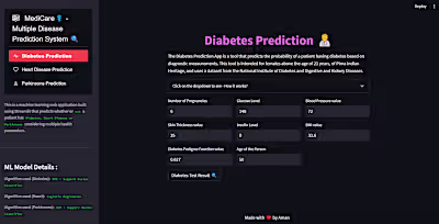 MediCare - A Multiple Disease Prediction System 🧑‍⚕️