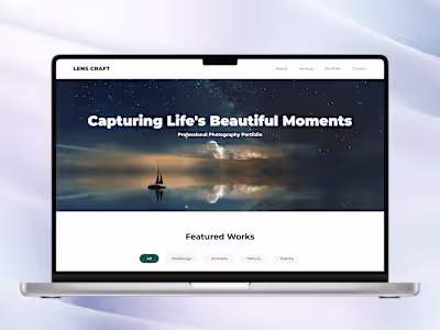 Photography Portfolio Website Design